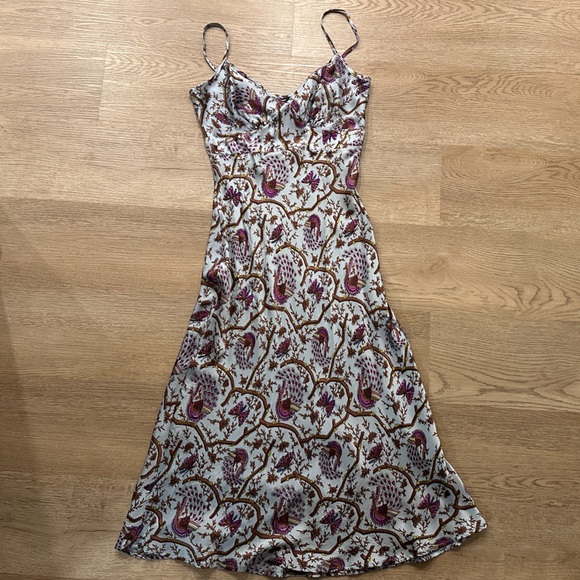 Vintage Silk Beaded Midi Dress - Picture 3 of 13